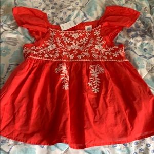 Girls flutter sleeve top